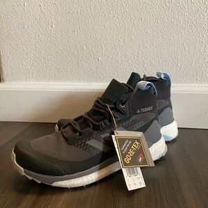 Adidas Black and Gray Athletic Shoes with Reflective Accents